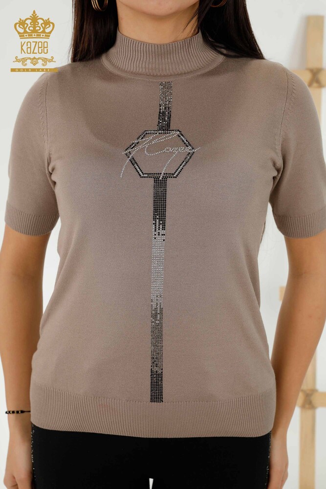 Venta al por mayor de Suéter de Punto para Mujer - Modelo Americano - Mink - 16639 | kazee - 2