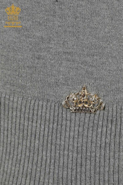 Venta al por mayor Suéter de Mujer - Básico - Modelo Americano - Gris - 16271| kazee - 5