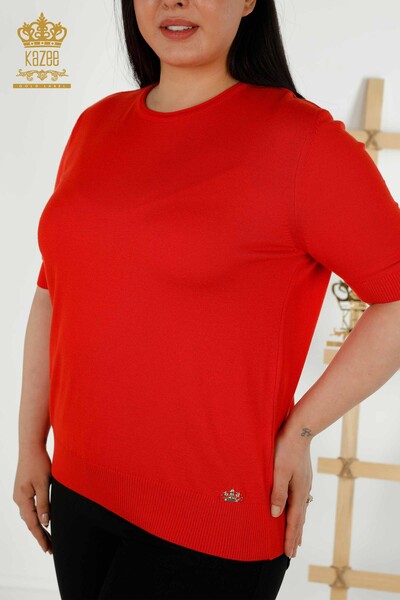 Venta al por mayor de Suéter de Punto para Mujer Modelo Americano Básico Naranja - 16271| kazee - Thumbnail