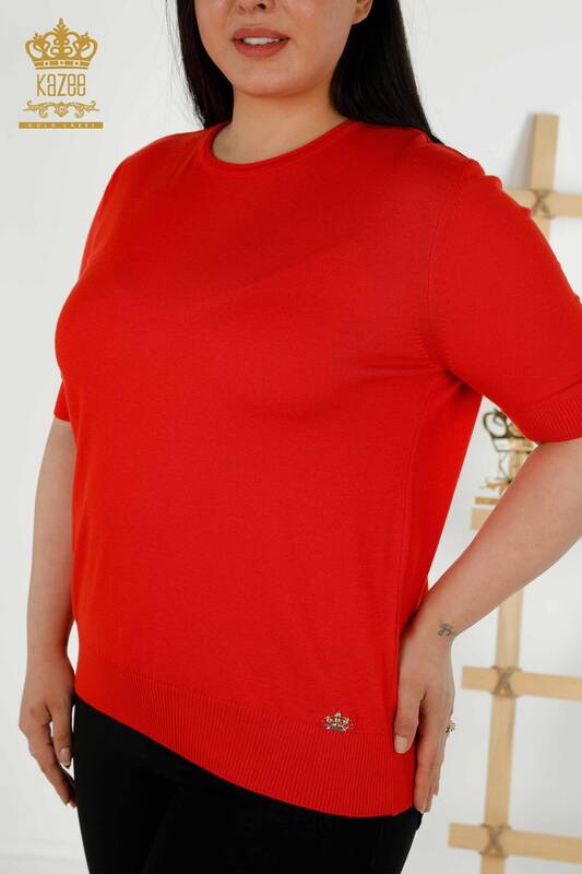 Venta al por mayor de Suéter de Punto para Mujer Modelo Americano Básico Naranja - 16271| kazee
