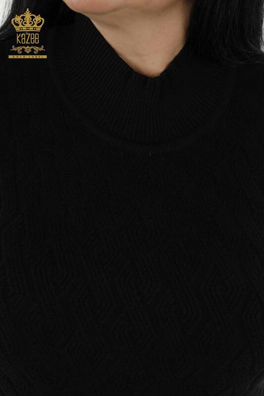 Venta al por mayor Suéter de mujer - Básico - Negro - 16181 | kazee