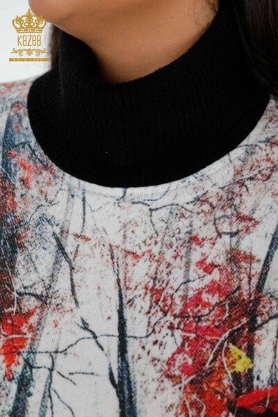 Venta al por mayor Patrón de impresión digital de suéter de punto de mujer - 16917 | kazee - Thumbnail