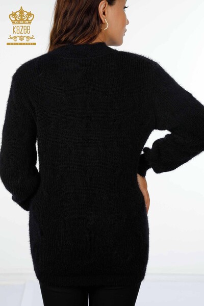 Venta al por mayor Suéter de Punto de Mujer Tejido Básico de Pelo de Manga Larga Viscosa - 19063 | kazee - Thumbnail