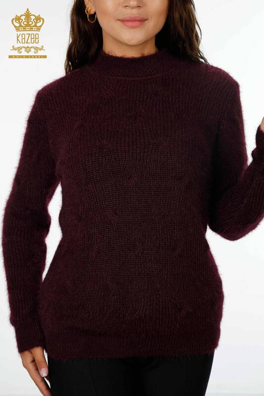 Venta al por mayor Suéter de Punto de Mujer Tejido Básico de Pelo de Manga Larga Viscosa - 19063 | kazee