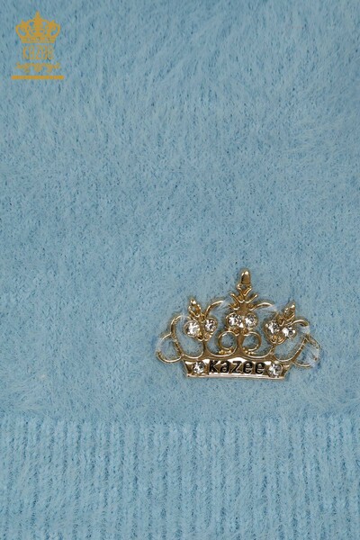 Venta al por mayor Jersey de Punto para Mujer Angora Basic Azul - 30589 | KAZEE - 5