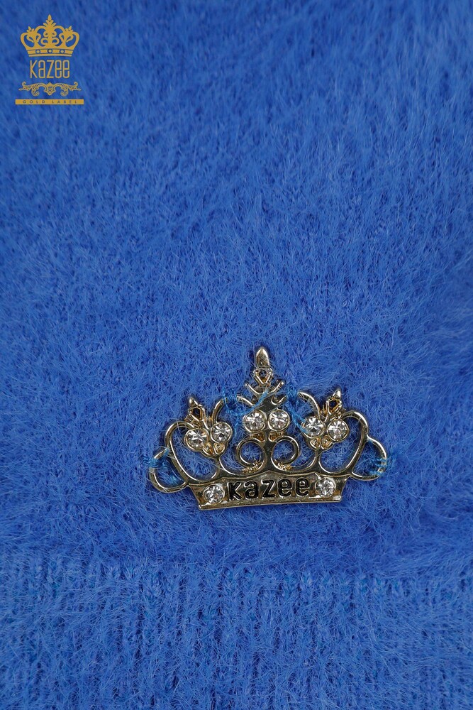 Venta al por mayor Jersey de Punto para Mujer Angora Basic Azul - 30610 | KAZEE - 5