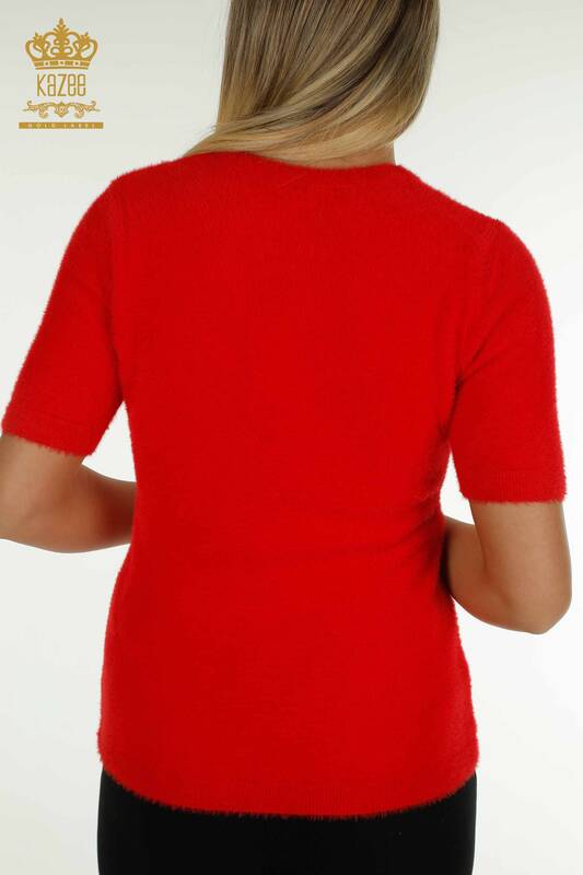 Venta al por mayor Jersey de Punto para Mujer Angora Basic Rojo - 30589 | KAZEE