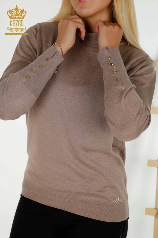 Venta al por mayor Suéter de Punto para Mujer Básico Visón - 30507 | KAZEE