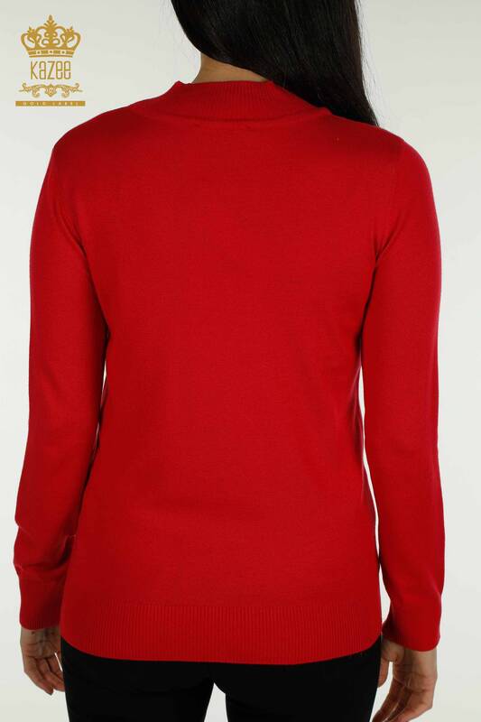 Venta al por mayor Suéter de Punto para Mujer Cuello Alto Básico Coral - 30613 | KAZEE