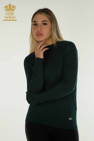 Venta al por mayor Suéter de Punto para Mujer Cuello Alto Básico Nefti - 30613 | KAZEE - Thumbnail