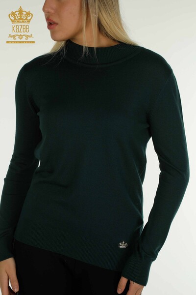 Venta al por mayor Suéter de Punto para Mujer Cuello Alto Básico Nefti - 30613 | KAZEE - Thumbnail