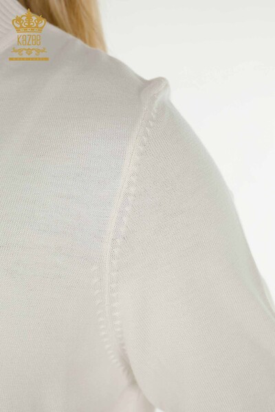 Venta al por mayor Suéter de Punto para Mujer Cuello Alto Viscosa Crudo - 16168 | KAZEE - Thumbnail