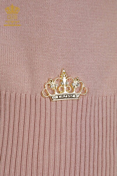 Venta al por mayor Suéter de Punto de Mujer con Cuello Alto Viscosa en Polvo - 16168 | KAZEE - 4