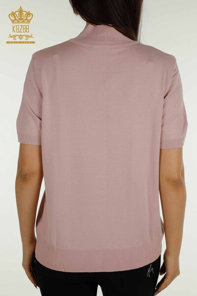 Venta al por mayor Suéter de Punto de Mujer con Cuello Alto Viscosa en Polvo - 16168 | KAZEE - 7