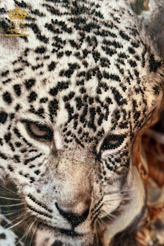 Venta al por mayor Suéter de Punto para Mujer Leopardo Angora Visón - 18940 | KAZEE