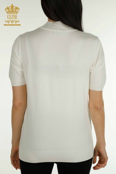 Venta al por mayor Suéter de Punto para Mujer Libélula Detallada Crudo - 30650 | KAZEE - 9