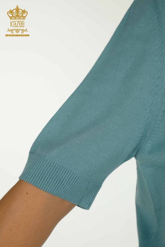 Venta al por mayor Suéter de Punto para Mujer Modelo Americano Mint - 30443 | KAZEE