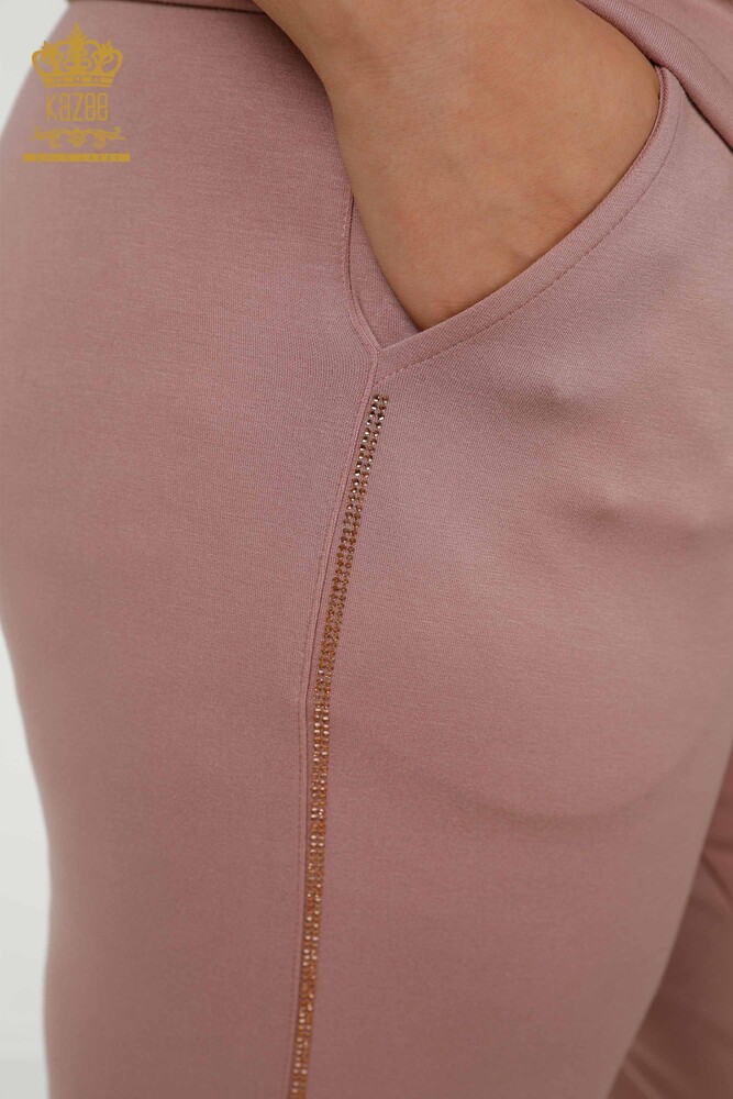 Venta al por mayor Conjunto de chándal para mujer con capucha Rosa Seca - 20392 | kazee - 11