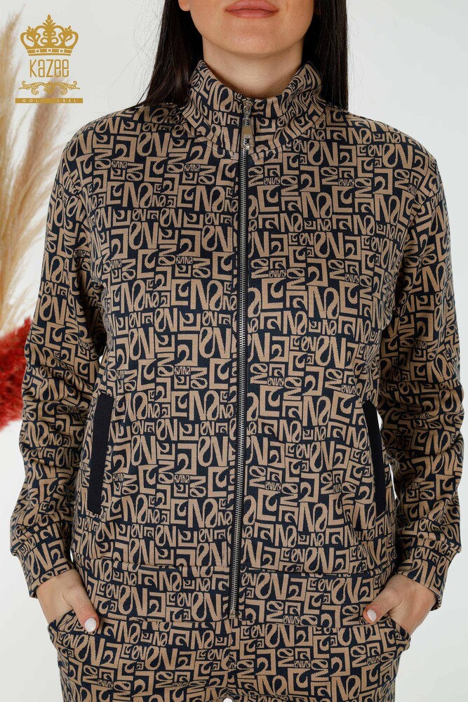 Venta al por mayor Conjunto Chándal Mujer Estampado Mixto Azul Marino Mink - 17433 | kazee - 3