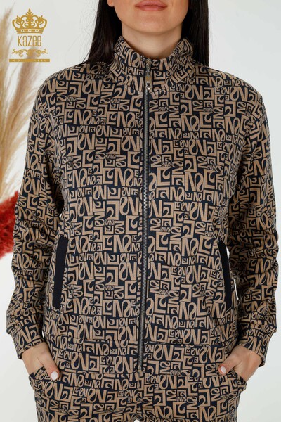 Venta al por mayor Conjunto Chándal Mujer Estampado Mixto Azul Marino Mink - 17433 | kazee - 3