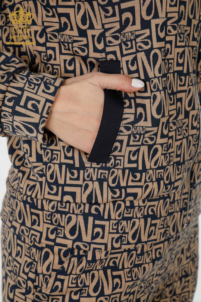 Venta al por mayor Conjunto Chándal Mujer Estampado Mixto Azul Marino Mink - 17433 | kazee - 6