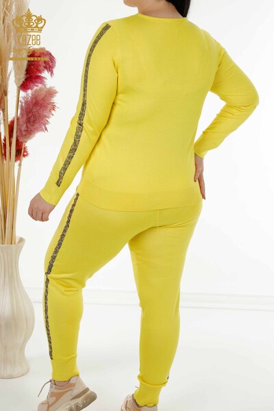 Venta al por mayor Conjunto de chándal para mujer Patrón de tigre amarillo - 16260 | kazee - Thumbnail