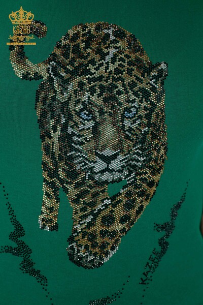 Venta al por mayor Conjunto de chándal para mujer Tiger Pattern Green - 17473 | kazee - 4