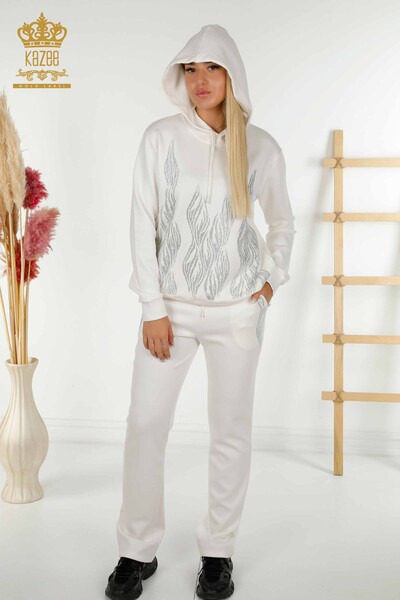 Venta al por mayor Conjunto de Chándal de Mujer con Capucha Crudo - 17566 | KAZEE - 3