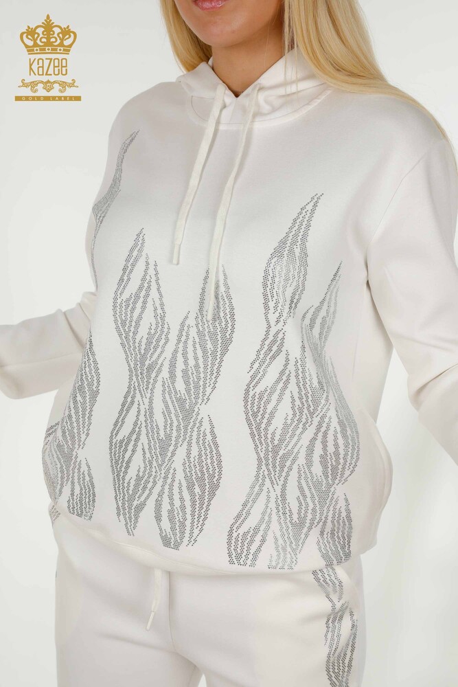 Venta al por mayor Conjunto de Chándal de Mujer con Capucha Crudo - 17566 | KAZEE - 5