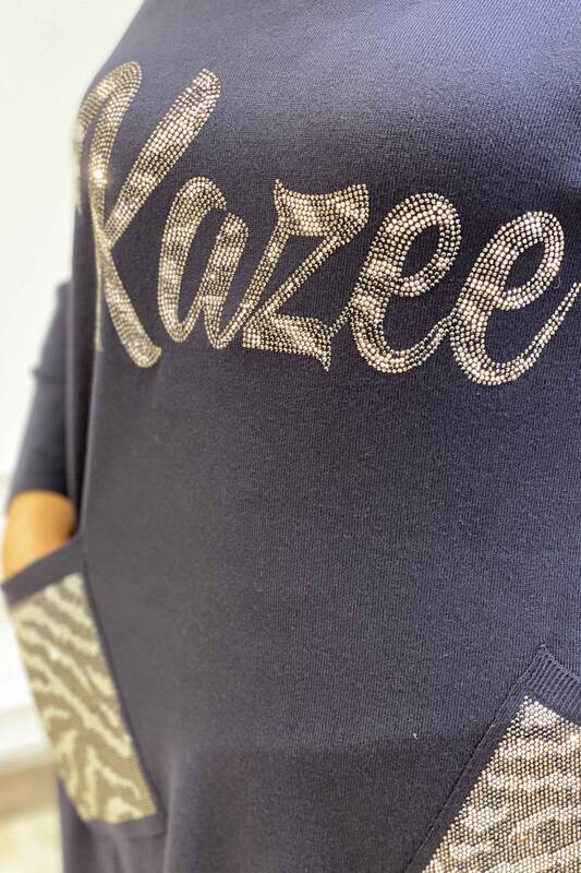 Venta al por mayor Ropa de mujer Bolsillos Shiny Stone Knitwear - 16099 | kazee
