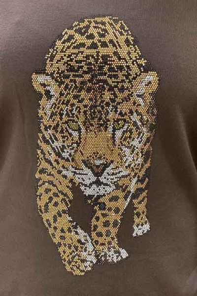 Venta al por mayor Ropa de mujer Prendas de punto con estampado de leopardo para mujer - 16199 | kazee - Thumbnail