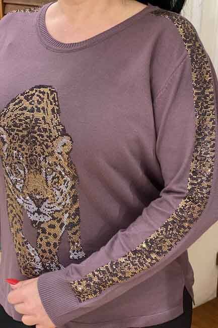Venta al por mayor Ropa de mujer Prendas de punto con estampado de leopardo para mujer - 16199 | kazee