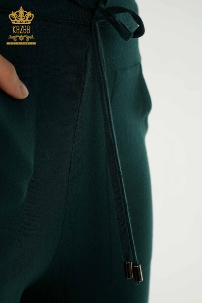 Venta al por mayor Conjunto de Chándal de Mujer Verde Oscuro con Estampado Floral - 16661 | KAZEE - 10