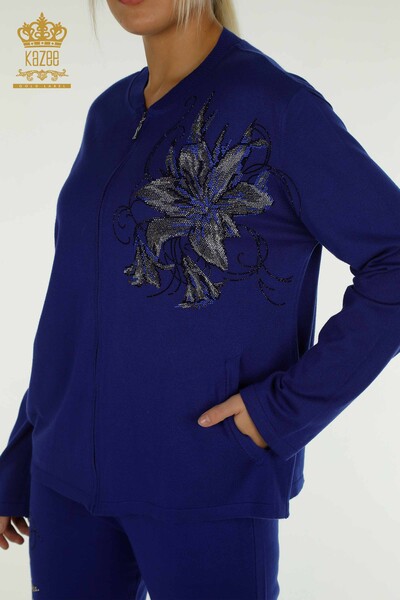 Venta al por mayor Conjunto de chándal para mujer Saks con estampado de flores - 16661 | KAZEE - 5