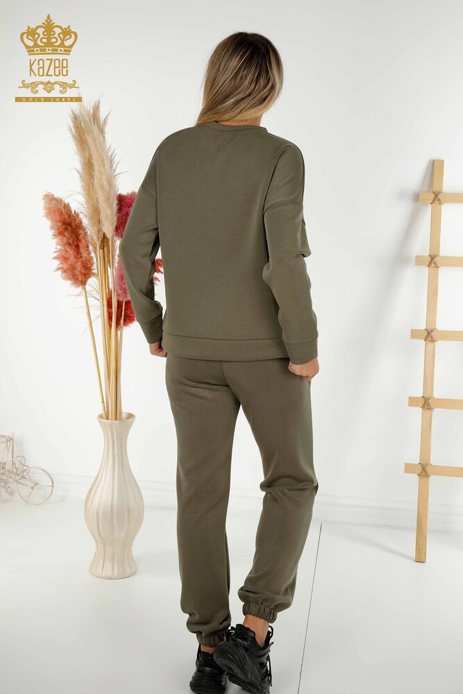 Venta al por mayor Chándal de Mujer Básico Bolsillo Caqui - 17579 | KAZEE - 7