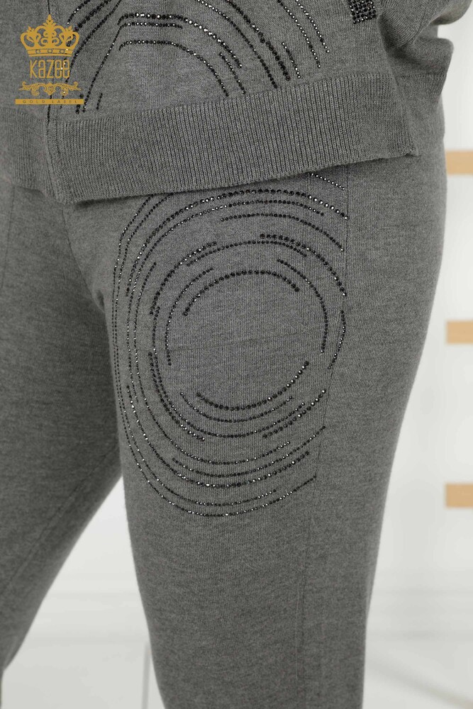 Venta al por mayor Conjunto de Chándal de Mujer con Cremallera Gris - 16276 | KAZEE - 7
