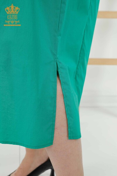 Venta al por Mayor Vestido de Mujer - Color Rayado - Verde - 20380 | kazee - Thumbnail
