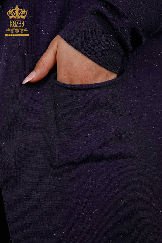 كارديجان نسائي طويل من الفيسكوز بجيبين - 15196 | كازي