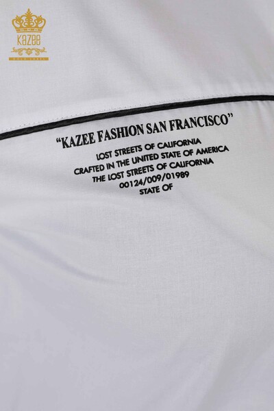 قمصان حريمي بالجملة - لون انتقالي - أبيض - 20311 | كازي - Thumbnail