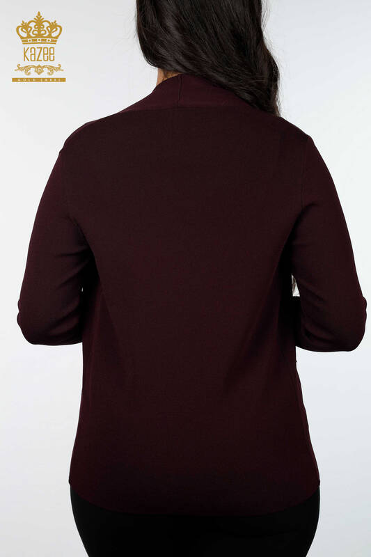 تريكو نسائي كارديجان طويل جيب طويل مفصل فيسكوز - 15744 | كازي