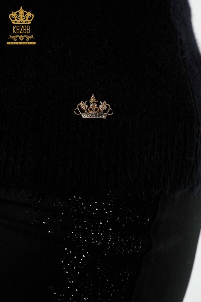 جاكيت تريكو نسائي من ماركة أنجورا أسود - 18830 | كازي - 4