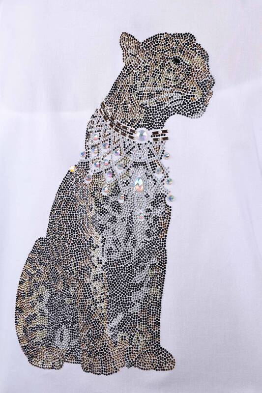 قمصان حريمي للبيع بالجملة مطرّزة بحجر النمر - 20019 | كازي