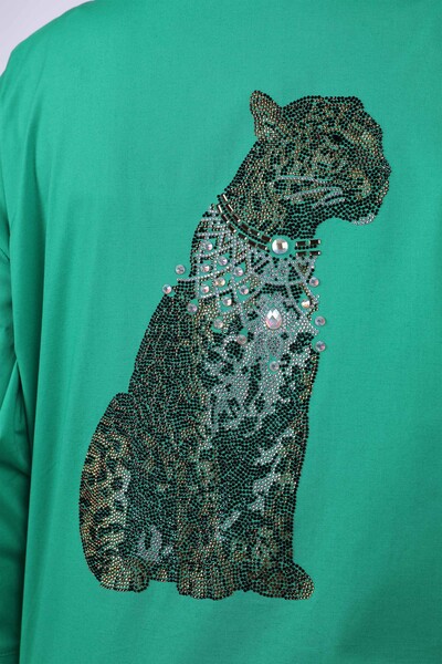 قمصان حريمي للبيع بالجملة مطرّزة بحجر النمر - 20019 | كازي - Thumbnail