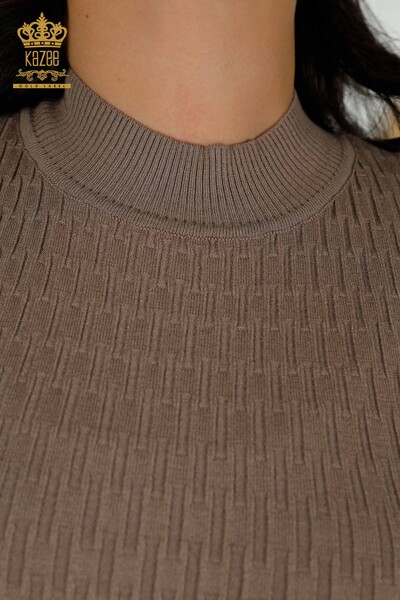 Женский трикотаж оптом свитер с высоким воротником из норки - 30338 | КАZЕЕ - Thumbnail