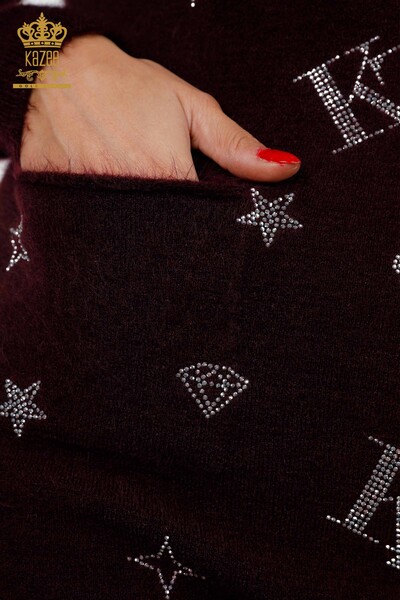 оптовая продажа Женский трикотаж Туника с узором и двумя карманами Детальная ангора - 18895 | КАZЕЕ - 21