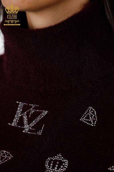 оптовая продажа Женский трикотаж Туника с узором и двумя карманами Детальная ангора - 18895 | КАZЕЕ - 22