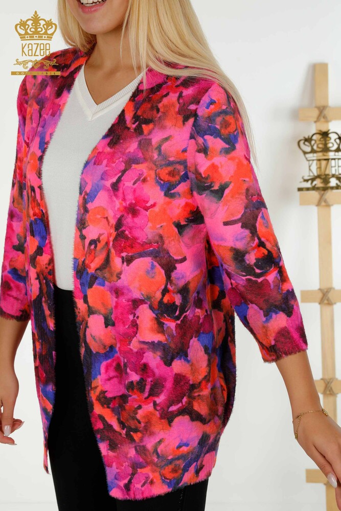 Женский кардиган из ангоры с рисунком оптом - 30451 | КАZEE - 6