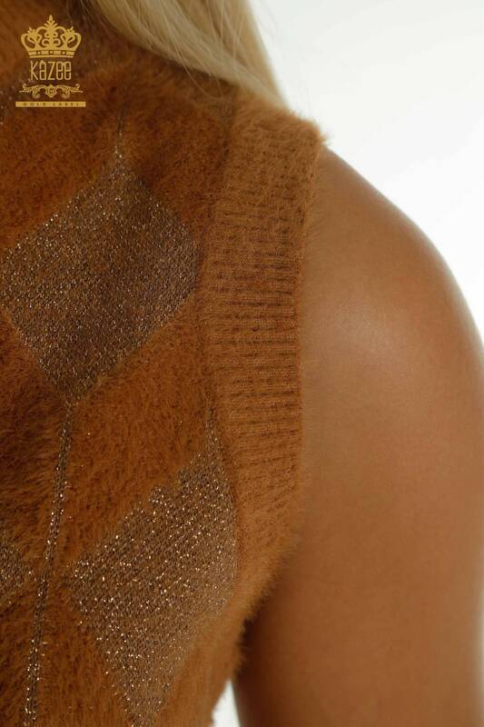 Женский кардиган на молнии коричневого цвета оптом - 30211 | КАZEE