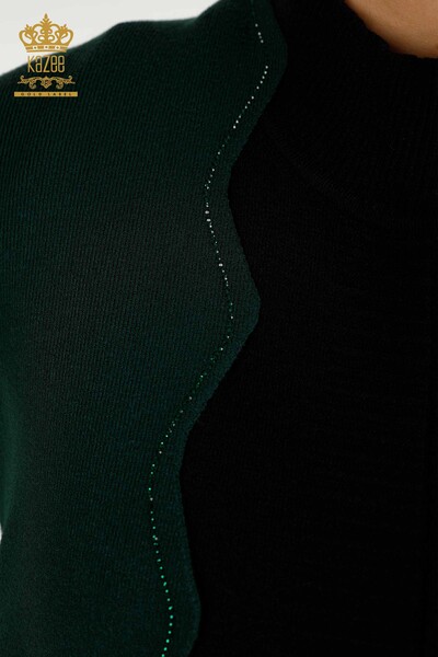 Женский короткий жилет с вышивкой камнями Нефти оптом - 30274 | КАZEE - 3