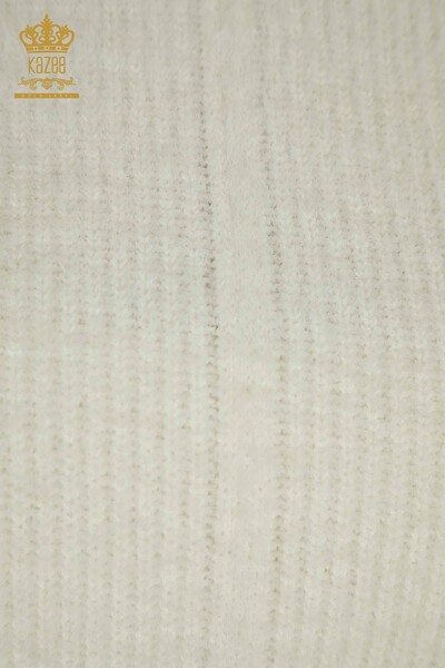 Женский вязаный свитер оптом Ангора Экрю - 30646 | КАZEE - Thumbnail